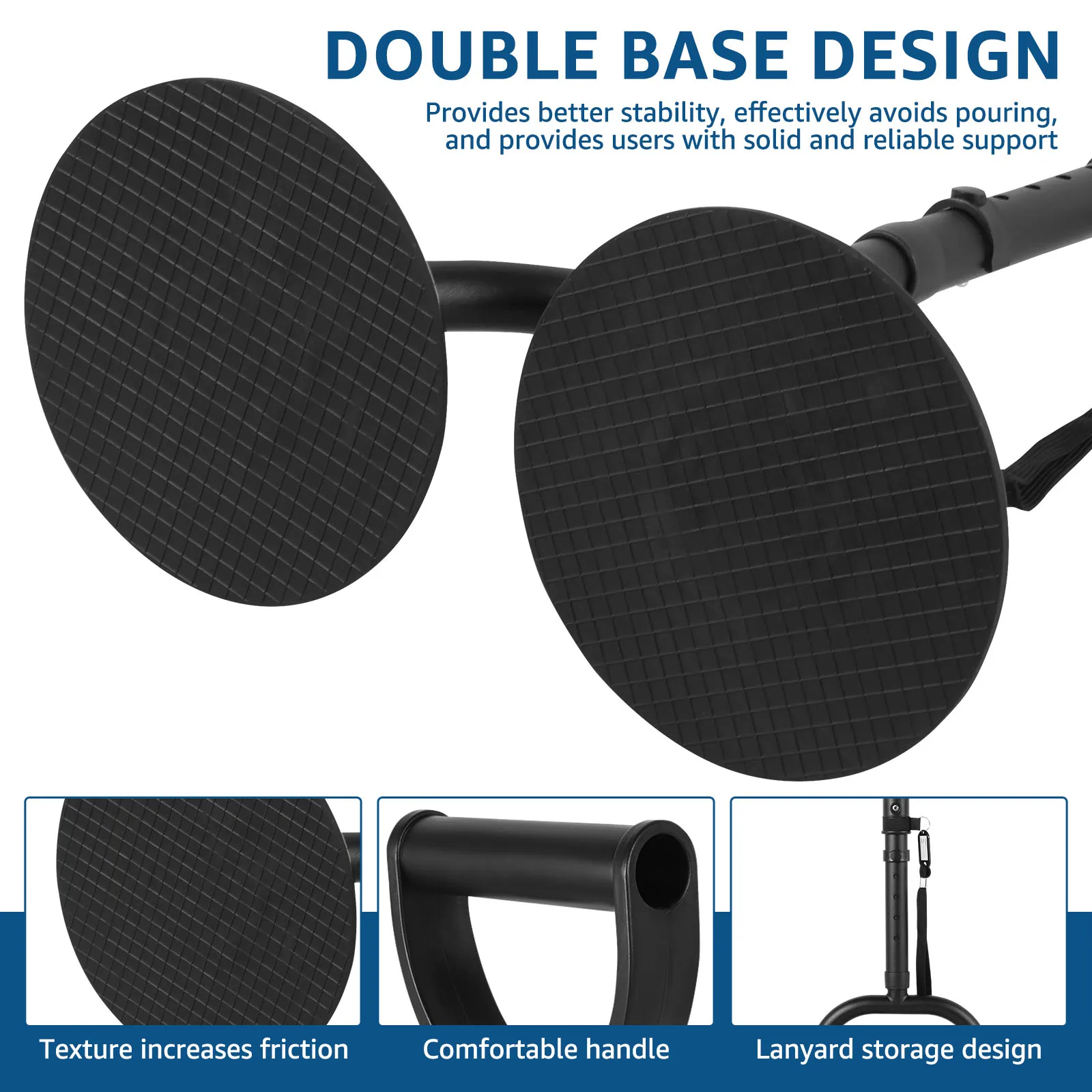 52-60CM Adjustable Mobility Aid Tool Portable Standing Assist Device With Lanyard Lightweight Standing Up Assistance for Elderly