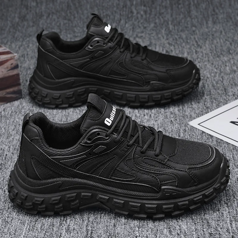 Comwarm New Design Men Casual Shoes Spring Cozy Non-Slips Shoes Waterproof Wearproof Thick Male Shoes Outdoor Work Walking Shoes 2