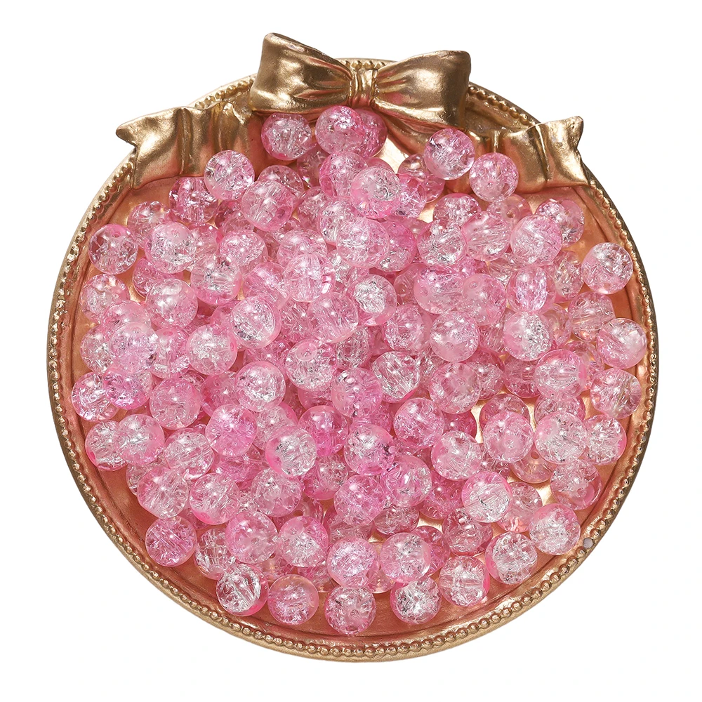 50/100pcs 8mm Glass Crackle Beads Loose Spacer Beads for Jewelry Making DIY Handmade Earrings Bracelets Necklace Accessories - Image 6