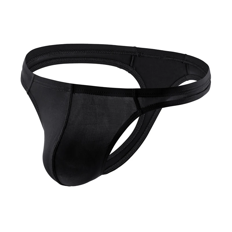 

Sexy Men's Thongs Underwear Ice Silky Low Waist Soft T-Back G-String Underwear Men Lingerie Underpants