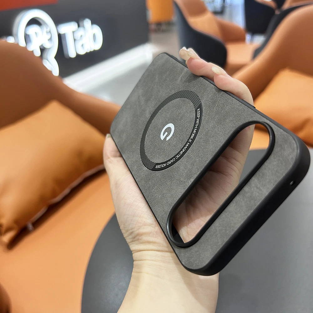 حافظة جلدية مغناطيسية من جلد الغنم لهاتف Google Pi...