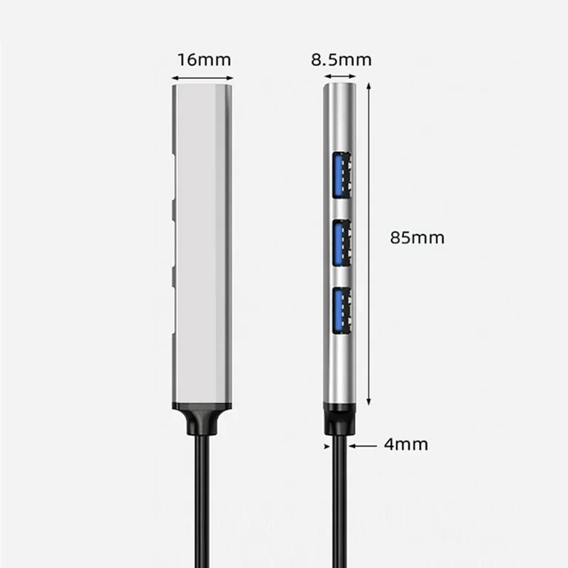 Ultra Slim 4-Port USB-C Hub with Plug & Play Multi-Device Connectivity