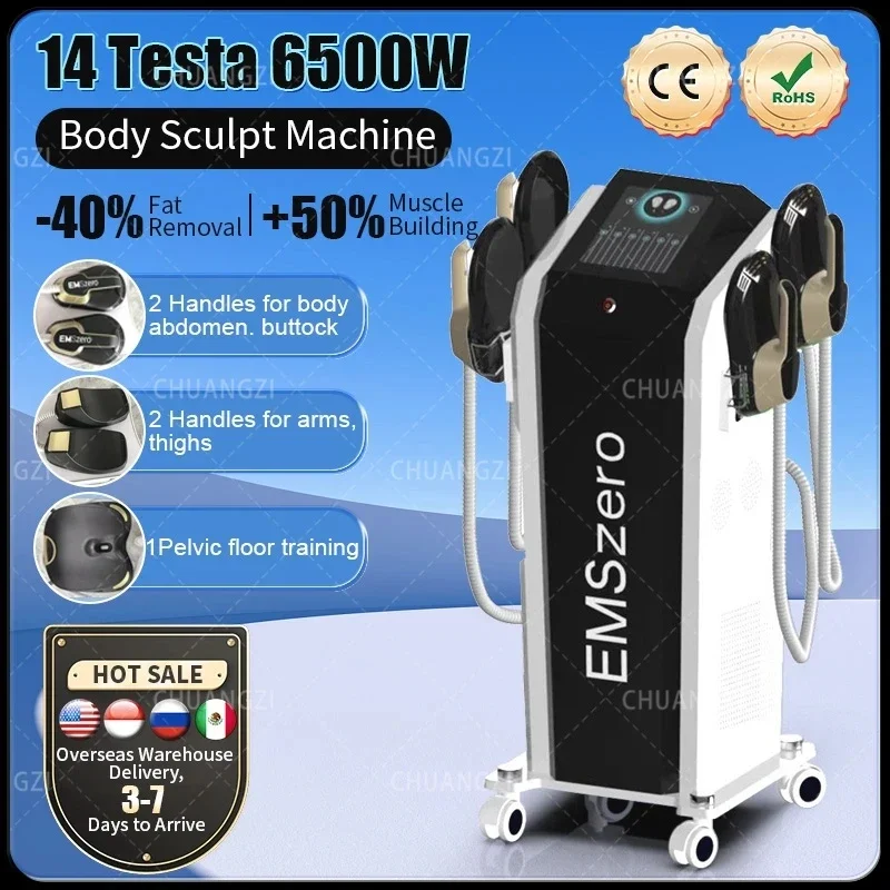 

2024 Portable high Quality 2Handles Ems Slim Rf Muscle Shaping Machine Ems Estimulador Muscular Profesional For Weight Loss