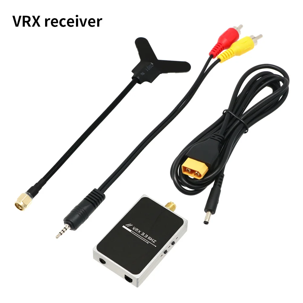 LST 3.3Ghz 3W 16CH Long Range Vtx / Vrx Audio Video Transmitter/Receiver With Cooling Fan For 7-13inch FPV Traversing Drone fpv transmitter receiver fpv accessories
