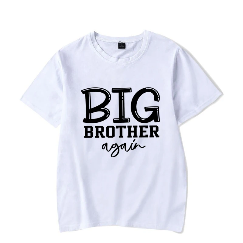Family Siblings Matching Clothes Big Brother Again Big Sister Again New To Be Crew Print Kids T-shirts Newborn Cotton Bodysuits 2