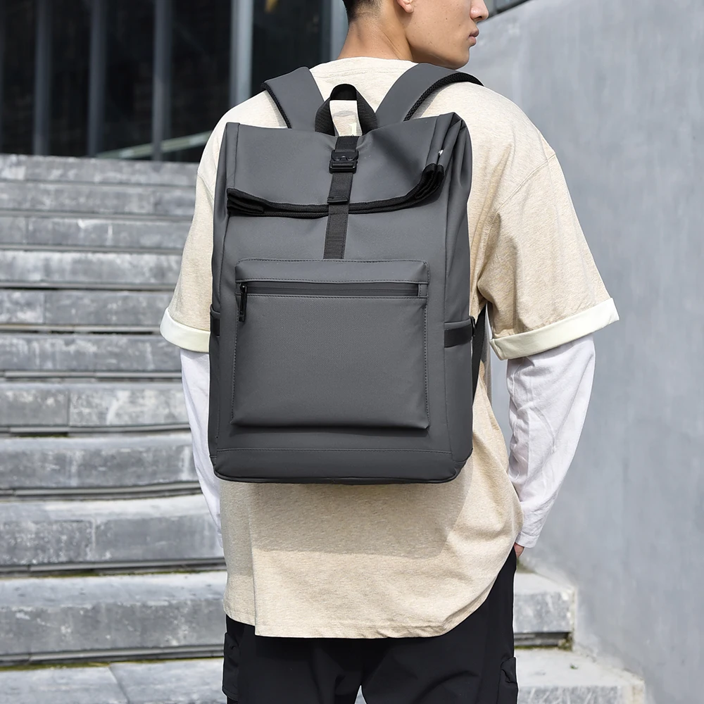 Backpack 15.6 Inch Men Women Large Capacity Simple Fashion Wear Resistant Anti Scratch Fabric Multi Functional Casual Tactical Travel Business Expandable Laptop Backpack