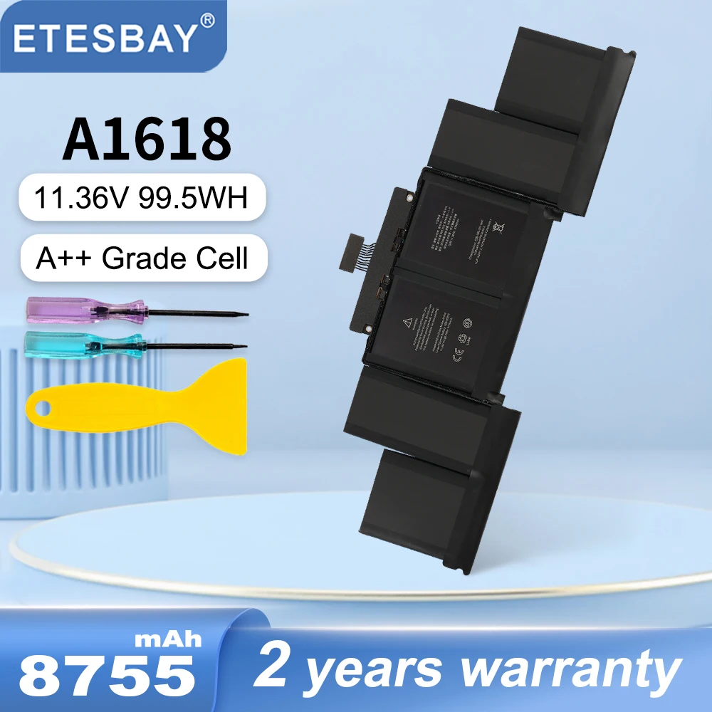 

ETESBAY A1618 Laptop Battery For Apple MacBook Pro 15" A1398 Retina (2015 Version) 020-00079 MJLQ2LL/A MJLT2LL/A 99.5Wh 8755mAh