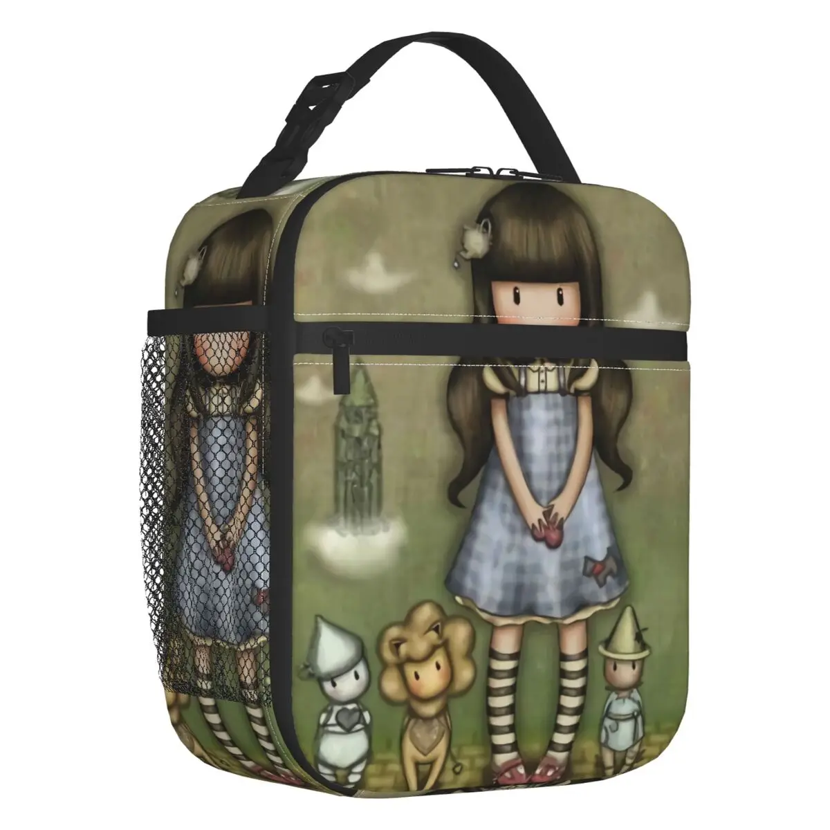 

Santoro Gorjuss Learning To Be Brave Greeting Insulated Lunch Bags for Camping Travel Portable Thermal Cooler Lunch Box Women