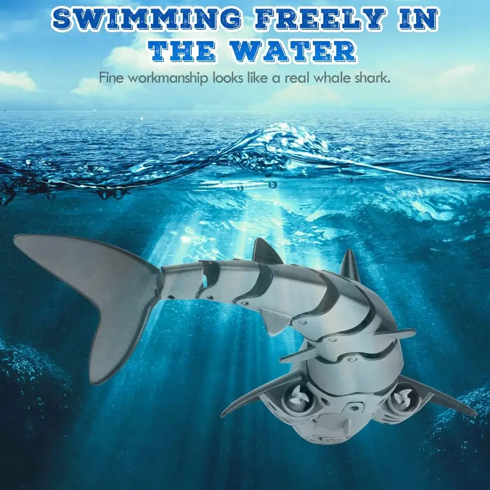 Enhanced Remote Control Shark Boat with Lights and Water Spray Effects - Exciting Electric Toy