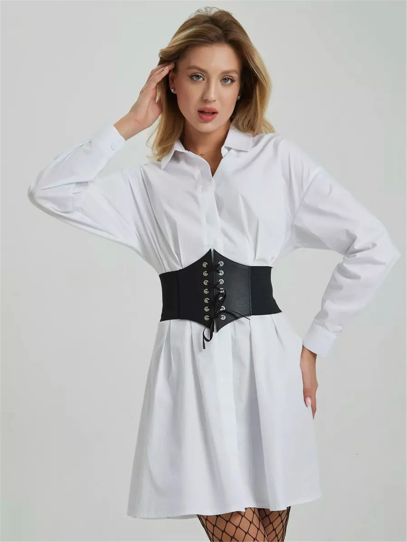 Mittelalterlicher Korsettgürtel Bund Damen Steampunk PU Leder Harness Körpergürtel Anime Cosplay Wikinger Piratengürtel Zubehör – Detail 7