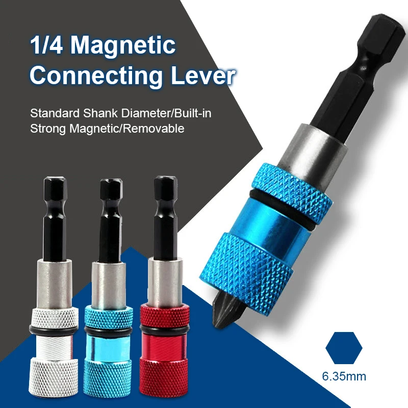 

1/4 HexSchacht Elektrische BoorMagnetische Schroevendraaier Bit Houder Rvs Magnetisme Gipsplaten Schroef Bit Houder Schroef Tool