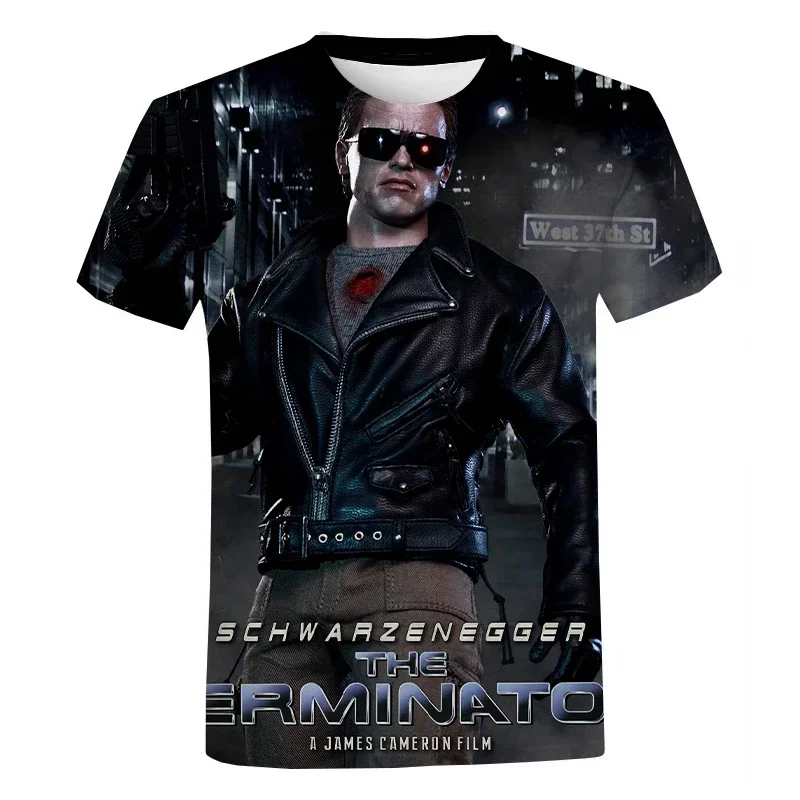 

Cool Movie Terminator Arnold T Shirt Men Women 3D Printed T-shirt Harajuku Tshirt Streetwear Tshirt Tops Cosplay Men's Clothing