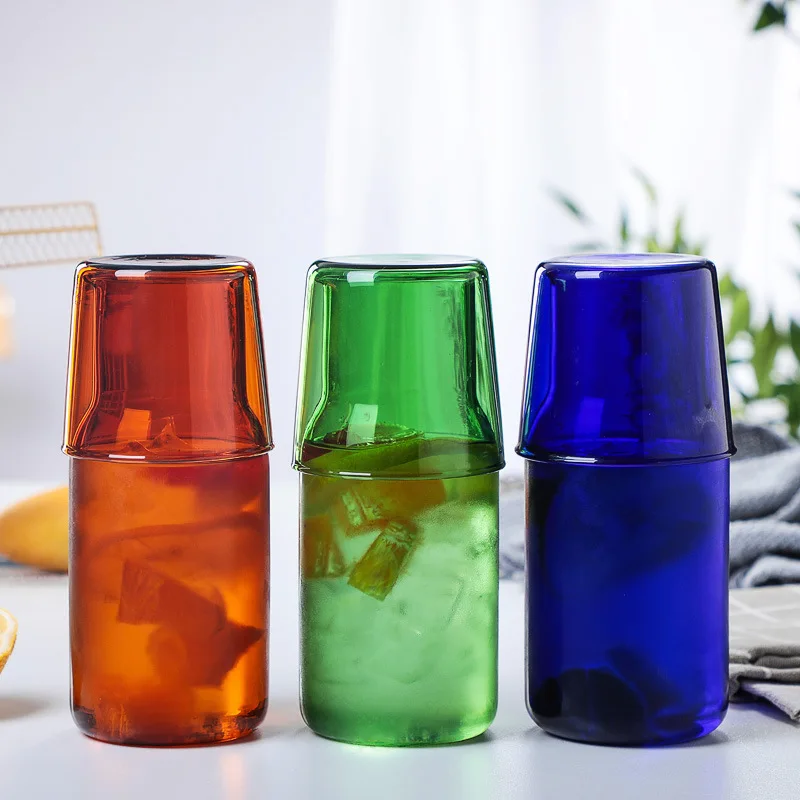 Jarra De Vidrio Con Diseño De Vaca - 1800 Ml Y Vaso, Borosilicato, Para Bebidas Calientes Y Frías