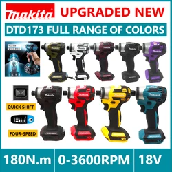 Makita DTD173 Cordless Impact Driver 18V Brushless Motor LXT BL Electric Drill Wood/Bolt/T-Mode 180 N·M Rechargeable Power Tools