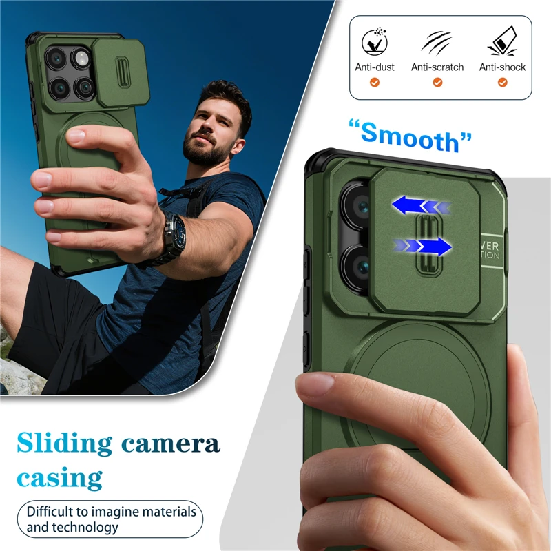 Armor Magnetic Wireless Charging Shockproof Bracket Case