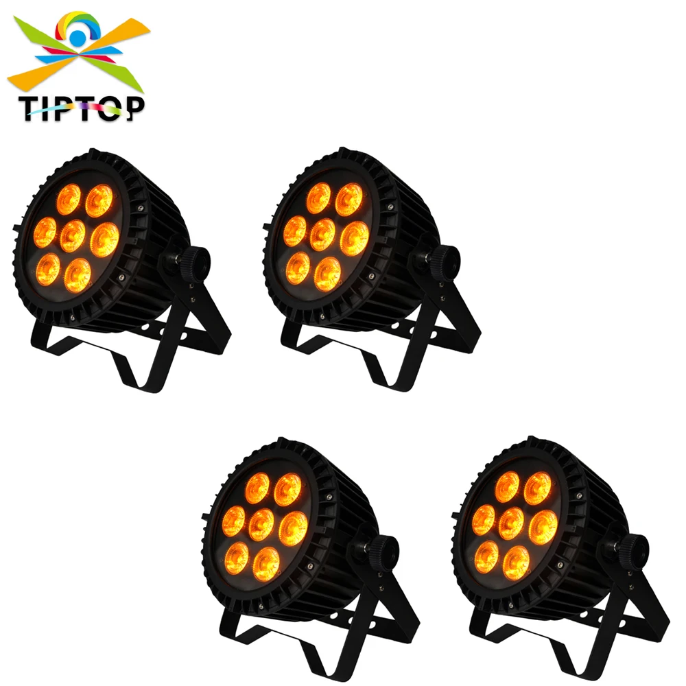 

TIPTOP 7x18W 6IN1 RGBWA UV Led Washer Light High Quality DMX Led Wall Washer 90-240V 130W Led par light 6/10 CH TP-P100