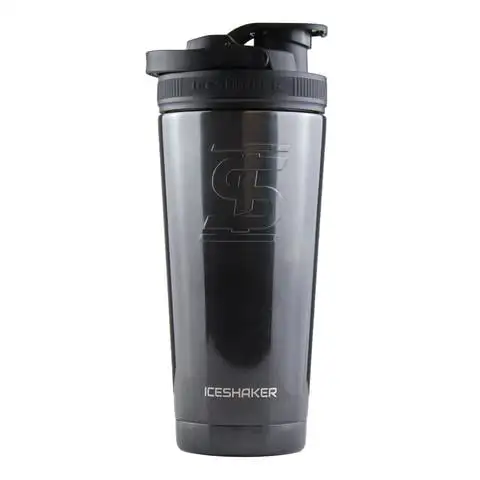 

Walled Vacuum Insulated Protein Shaker Bottle, Obsidian Black, 26 oz Water bottles for men Garrafa Tumbler with straw Boba bottl