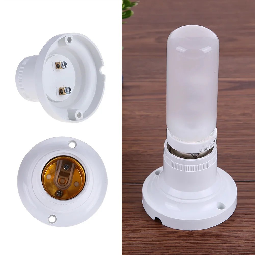 10/20 Pcs/lot E27 Screw Cap Socket White/Black Ceiling Light Lamp Bulb Fixing Base Stand Light Bulb Holder E27 Light Accessories