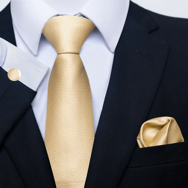 Silk Festive Tie Pocket Square Cufflink Set for Stylish Men - Image 4