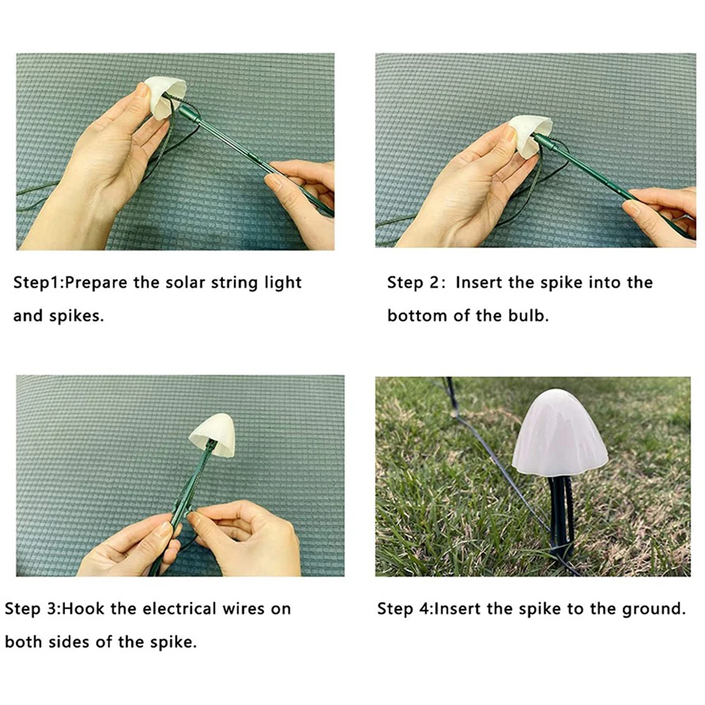 Solar-Powered LED Fairy String Lights
