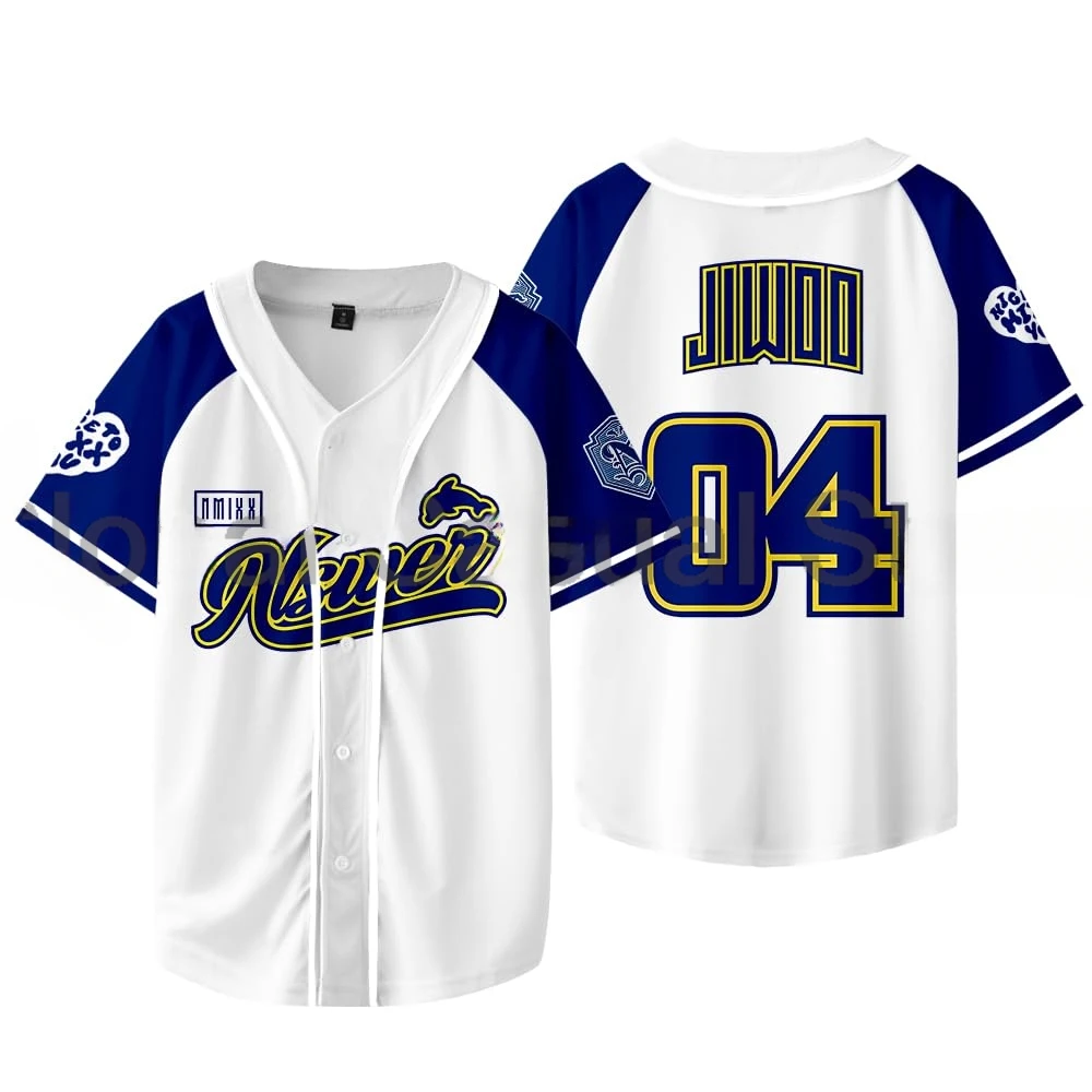 KPOP NMIXX Baseball Jersey T-shirt LILY HAEWON SULLYOON BAE JIWOO
