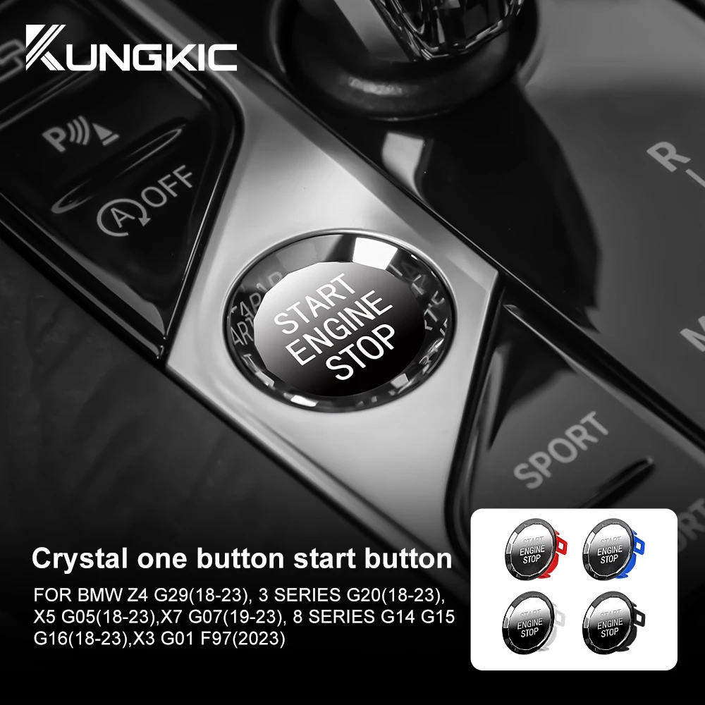 Crystal Car Engine Start Button Ignition Cover Stop Switch Accessory