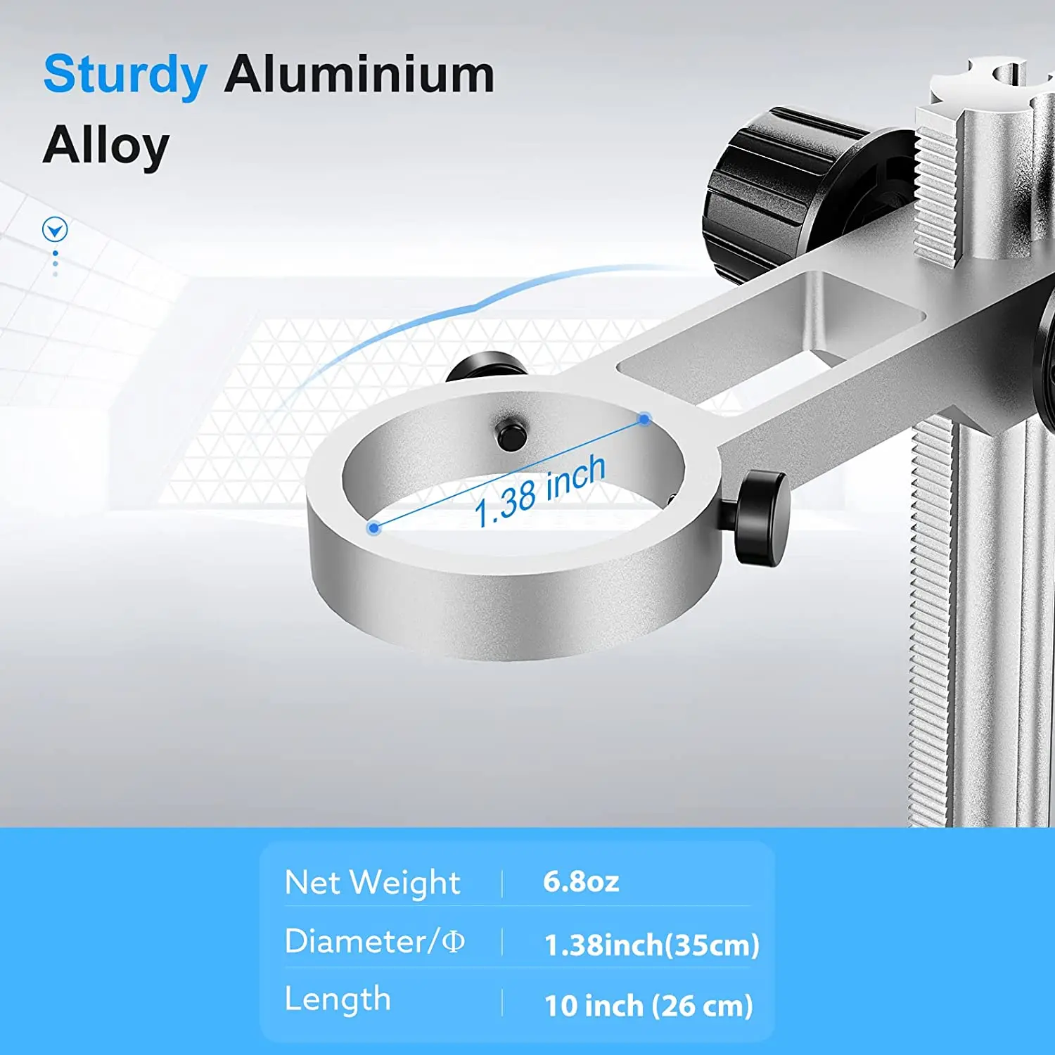 TOMLOV Digital Microscope Stand BR01 Universal Adjustable Holder Desktop Support Bracket for Max 1.38" Diameter Microscopio microscope arm stand,video microscope stand