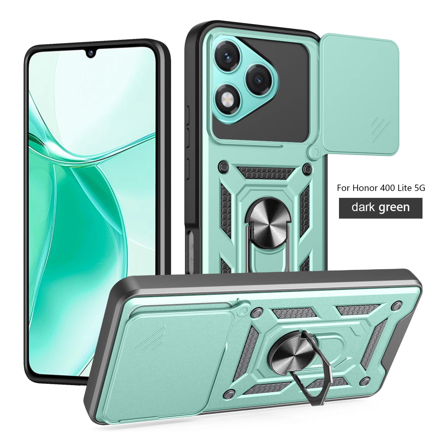 Durable Protective Phone Shell with Magnetic Ring and Camera Guard