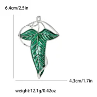 StarryGem Wholesale Enamel Leaf Brooches for Women Classic Elf Queen Green Leaves Pins Office Party Friend Gifts Accessories 5