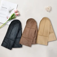 High Quality Women's Leather Gloves Mittens Winter Keep Warm Hand Gloves Real Thick Fur Sheepskin Genuine Mittens Cold Woman