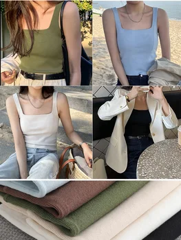توب أبيض محبوك بياقة دائرية كاجوال أنيق — صورة 7