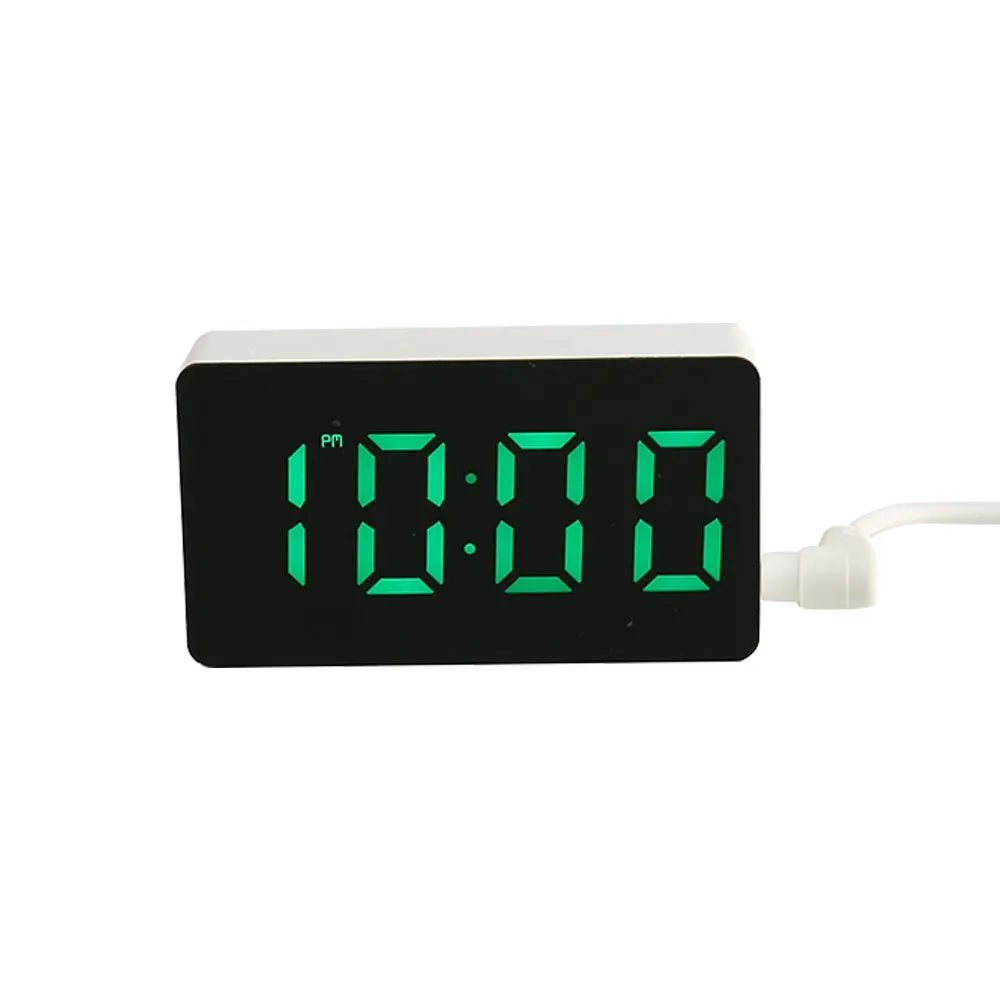 Modern LED Mirror Alarm Clock - Stylish Digital Desk Accessory for Home and Bedroom Decoration
