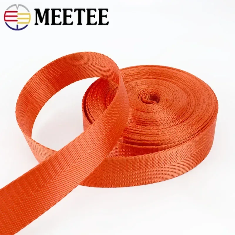 20-50mm Colored Nylon Webbing for Backpack Strap Car Seat Belt Ribbon DIY Garment Binding Tape Sewing Accessories 5Meters webbing craft supplies cotton webbing tapes webbing strap fabric craft supplies Meetee