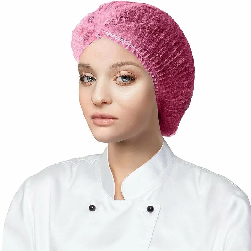 

21" Disposable Bouffant Hair Caps Nonwoven Bonnet Hair Net for Kitchen Cooking SPA Salon Home Beauty Cosmetics Industries