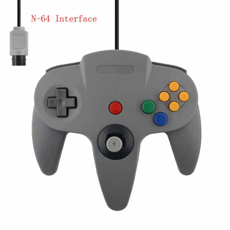 N64 Gaming Joysticks Port Transparent N64 Controller Gamepad Joysticks Joypads Game Pad Long Wired For Classic 64 Consoles Games 