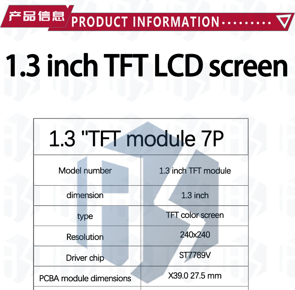 TFT-Display 0,96 / 1,3 Zoll IPS 7P SPI HD 65K Vollfarb-LCD-Modul ST7735 Laufwerk IC 80*160 (nicht OLED) für Arduino – Detail 2