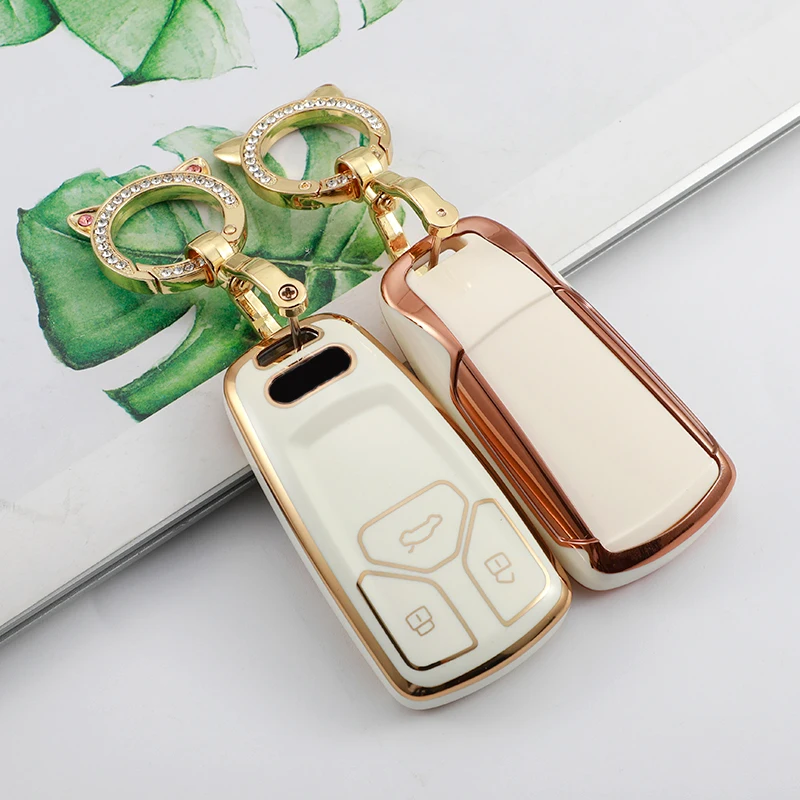 

TPU Car Remote Key Case Cover Shell Fob For Audi A4 A5 A6 Q7 S4 S5 S7 B9 A4L 4m 8W Q5 TT TTS RS 8S Coupe Car Styling Accessories