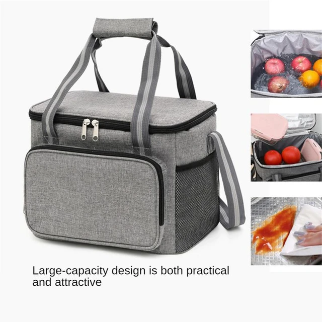 Portable Lunch Bag Large Capacity Thermal Insulated Lunch Box Tote Cooler  Handbag Waterproof Backpack Picnic Food Storage Bags - AliExpress