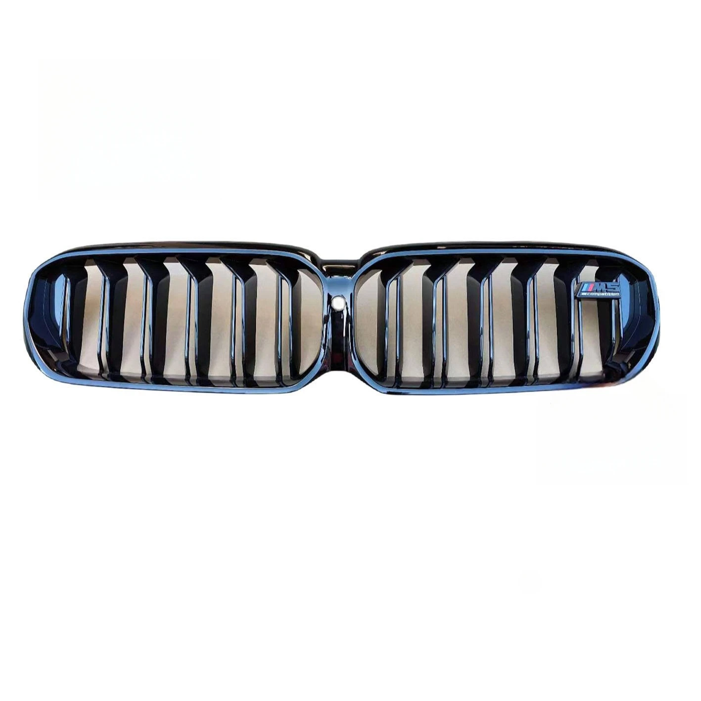 2010- For BMWs F10 F18 M5 bumper grille smooth black double seam 5 series 520i 535i 550i middle grid