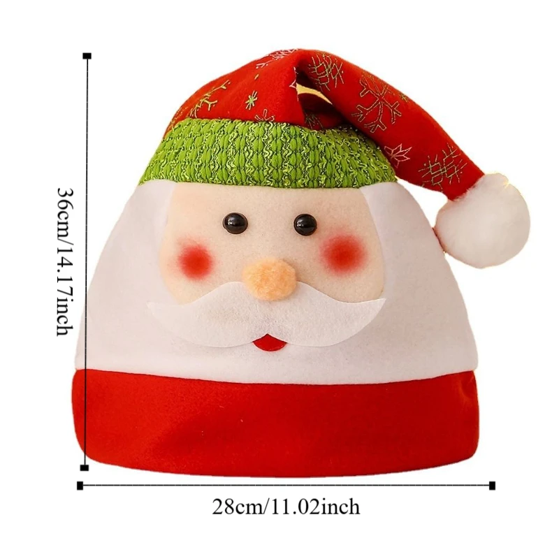 Cute Large Elk Snowman Plush Ball For Men Korean Winter Cap Cartoon Plush Hat Christmas Hat Santa Claus