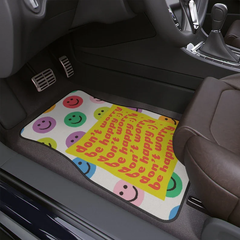 

Boho Car Floor Mat,Aesthetic Retro Car Floor Mat,Cute Y2K Car Accessories,Girly Car accessories,cute interior car decor,funky hi