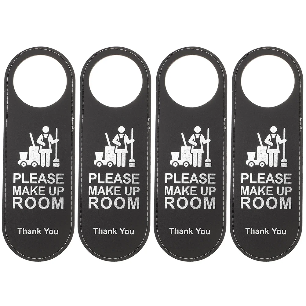 Double-side Hotel Door Make Hanger Signs Hotel Door Hanger Sign Door Hanger Sign Make Up Room Sign for Hotel do not disturb listing tag plastic door tags hanger sign coat hangers make up hotel room accessories