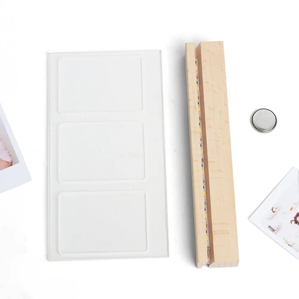 Acrylic Instant Camera LED Photo Frame - 3-in-1 Transparent Picture Holder and Home Decor