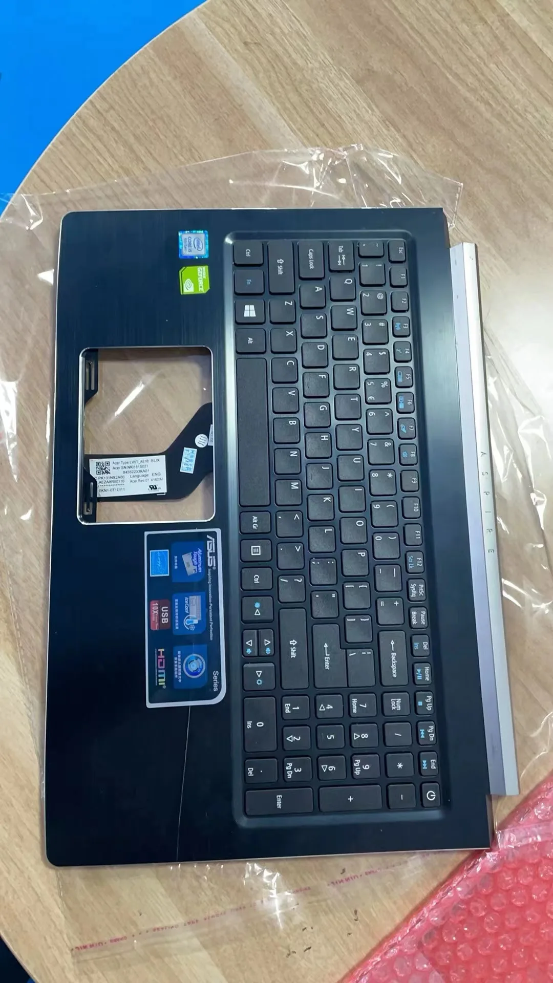 Jianglun-palmrest e Teclado Não Retroiluminado Acer Aspire A51551 A515-51g 6m.gp4n2.001 - Imagem 5