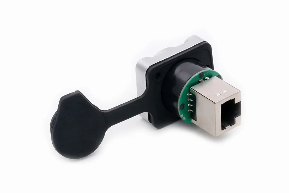 Description Picture 6 of item1pc D Type RJ45 Network 8P8C Female Panel Mount PCB Socket RJ45 CAT5/5E/6 Ethernet Extension Adapter Industrial RJ45 Connector