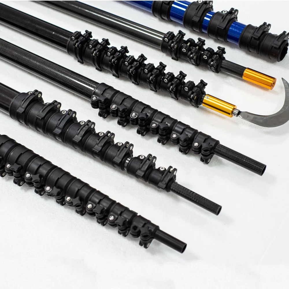 

12 m 40 FT ultra rigid carbon fiber extension telescopic pole for coconut harvesting betel nut areca nut picking harvesting tool