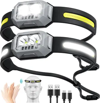 Headlamp Flashlight, 1000 Lumen Ultra-Light LED Rechargeable Headlight with 4 Modes and White Red Green Light, Head Light for Ca 3