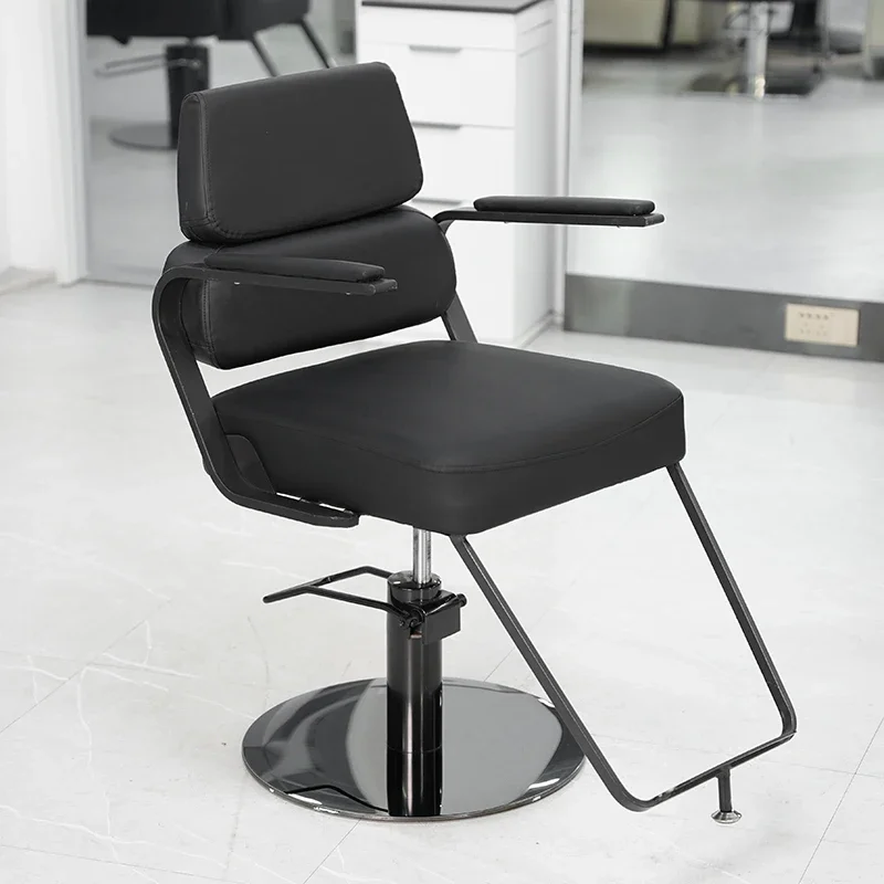 

Simple Vintage cosmetic Barber Chair Swivel Lift Perm Barber Chair Hair Dyeing Shave Cadeira De Barbeiro Salon Furniture HDLFY