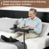 Sofa Couch Arm Table Tv Tray Small Bed Stand C Shaped Side End Tables for Living Room, Bedroom 6