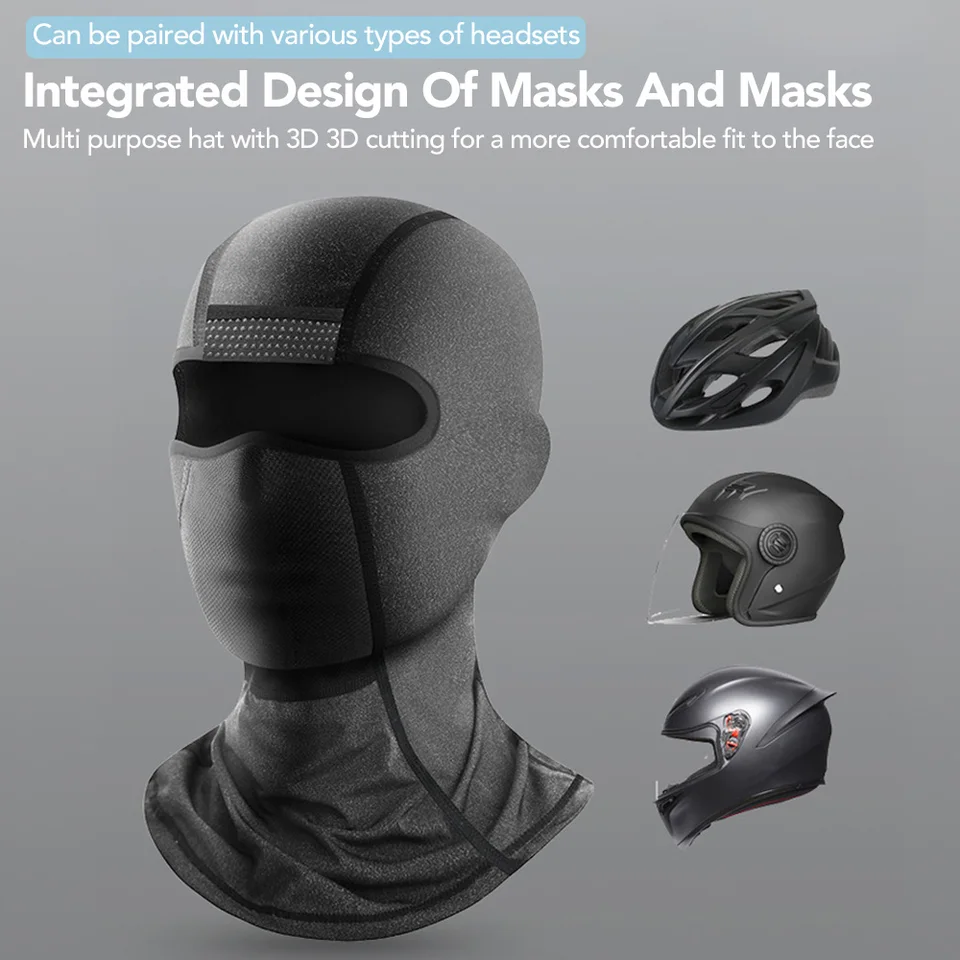 Masque Cyclisme Soie De Lait – Tête De Mort – Doublure De Casque – Taille Unique